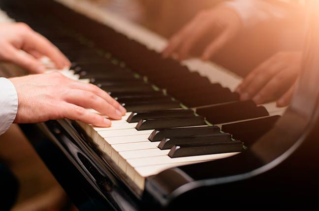 o choro no piano