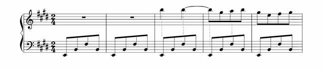 partitura com distribuição de tempo partitura com distribuição de tempo
