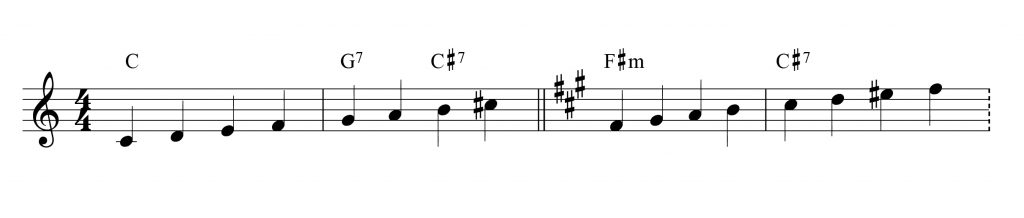 modulação direta em música