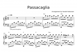 Partitura de Passacaglia