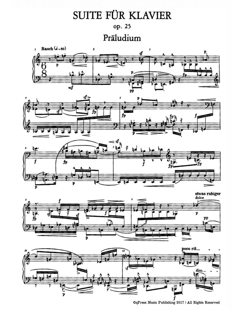 Partitura de Schoenberg